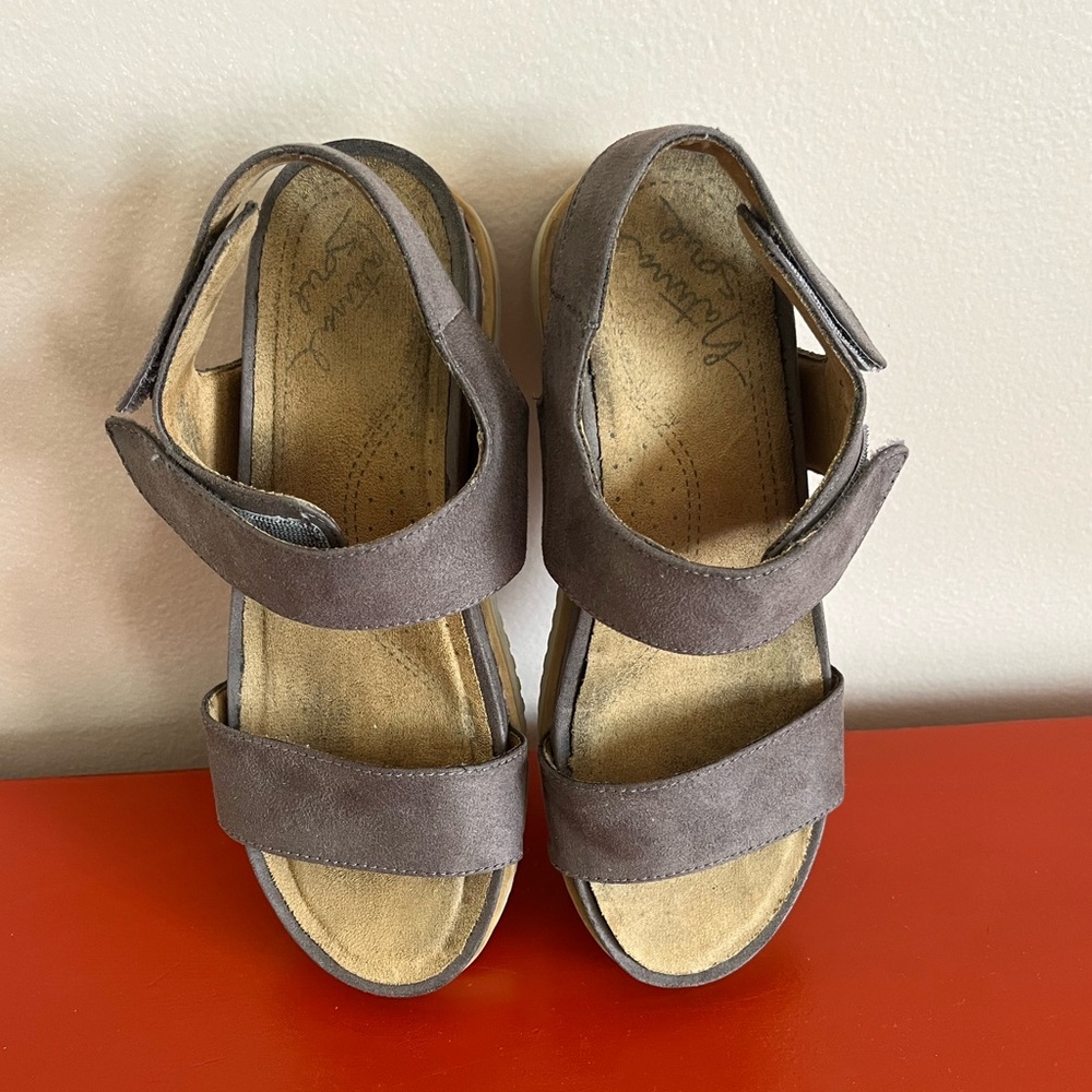 Natural Soul Kaila Strappy Heeled Sandals, good pre-loved condition,doublestraps - Picture 11 of 11